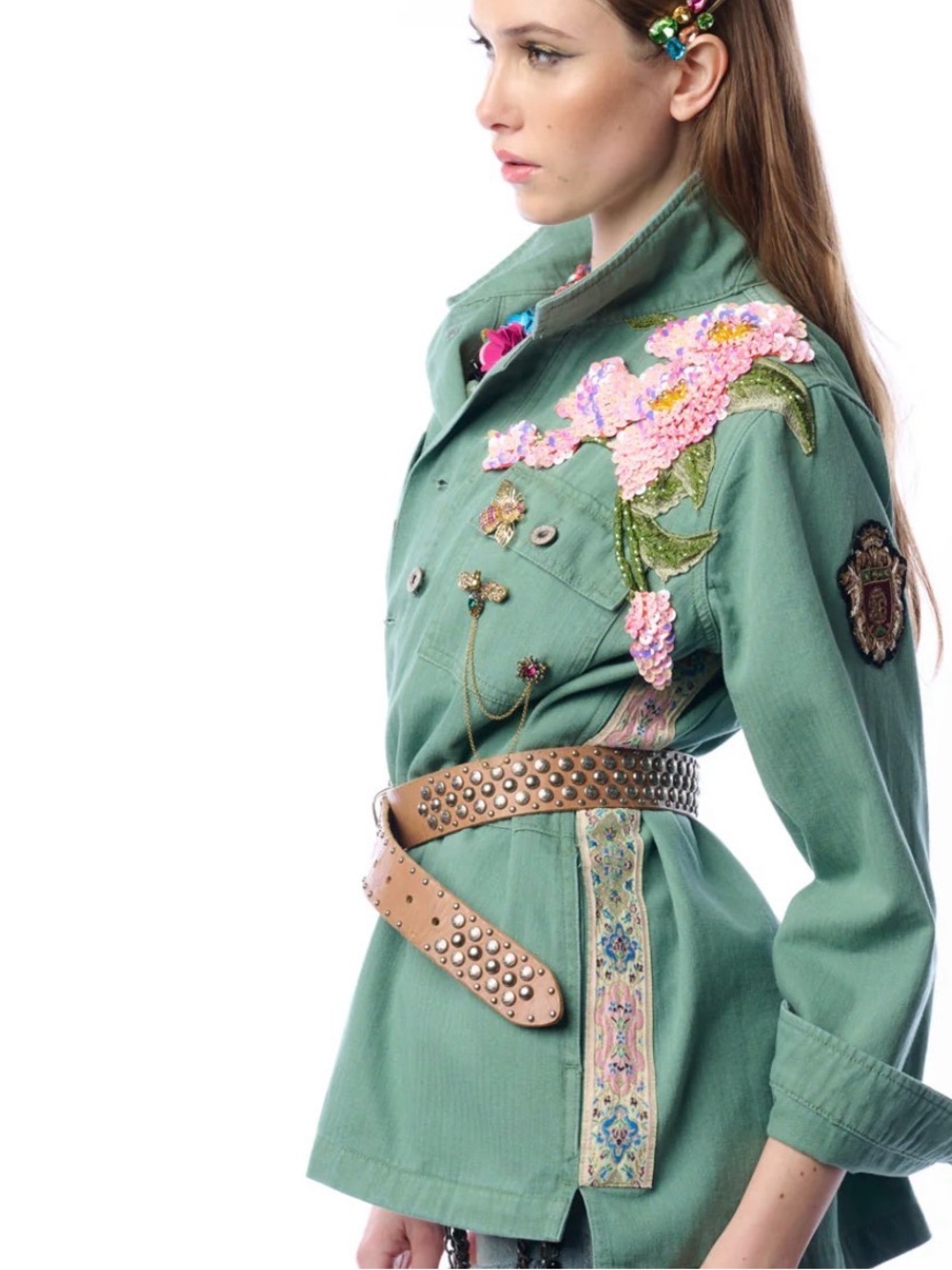 New aratta Multicolor Beaded & embroidered Michelle jacket - Picture 2 of 4